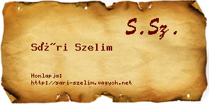Sári Szelim névjegykártya